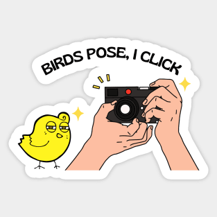 Bird Photography: Birds Pose, I Click Sticker